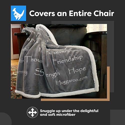 Miniatura 5 de Healing Thoughts - Manta para sofá, 60 x 50 pulgadas, relleno de calcetines, manta grande y suave, lavable a máquina, manta de primera calidad