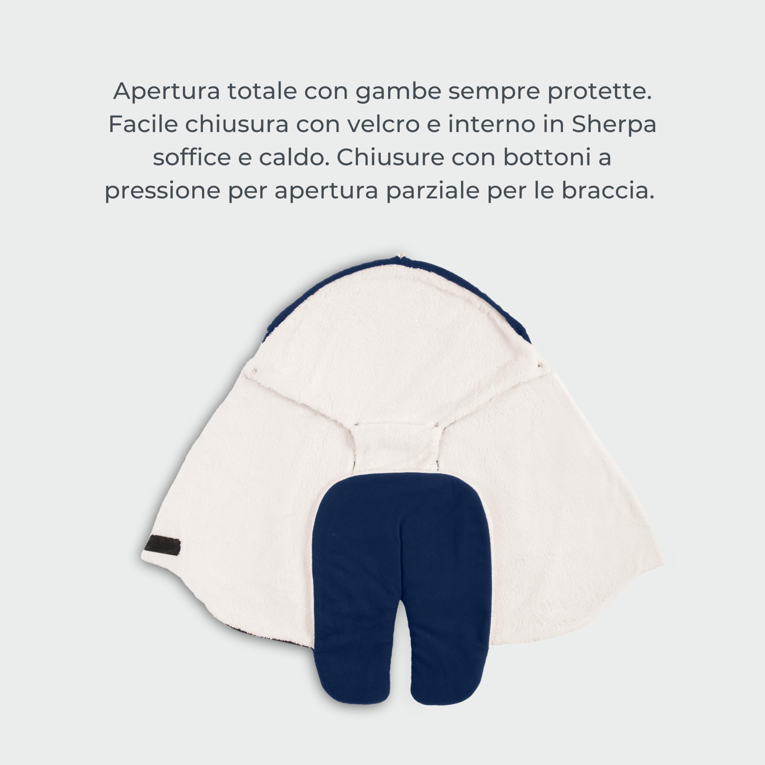 Nuvita 9100 Cuddle | Chancelière universelle pour poussette avec capuche réglable | Parfait de 0 à 10 mois (80 cm) | Résistant aux températures jusqu'à 8°C, à l'eau et au vent | Noir/Gris