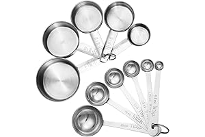 Accmor Precision Stainless Steel Measuring Spoons Cups Set, 11-Piece Stackable Tablespoons Measure...
