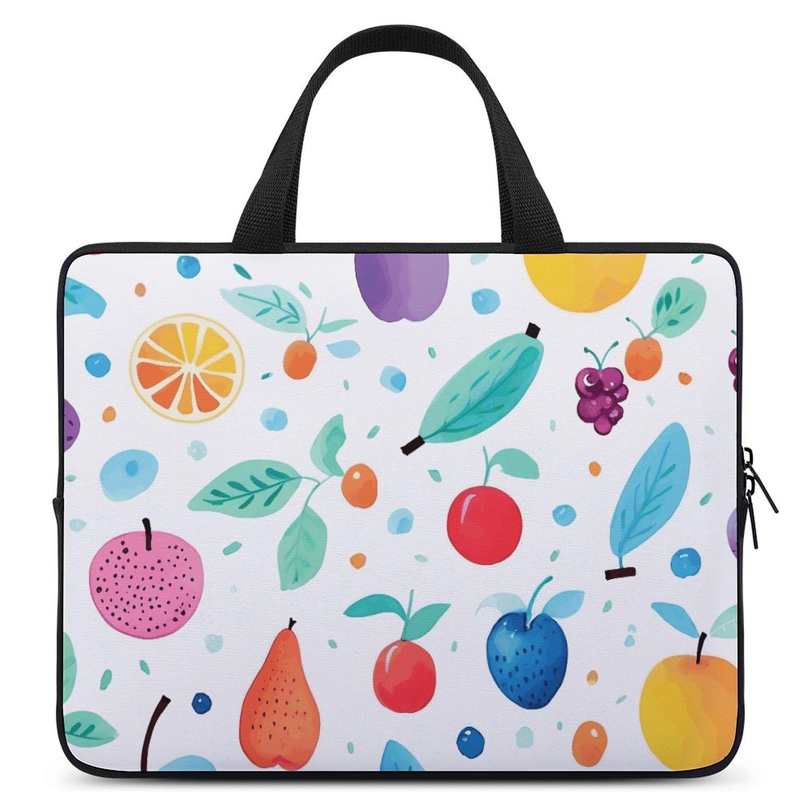 Blue and Fruits - Custodia per computer portatile, ultra sottile, leggera e impermeabile, in neoprene resistente, con cinghia da polso