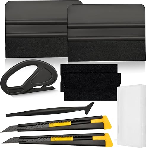 Kit de herramientas de tinte de ventana de automóvil, incluye espátula de fieltro, kit de aplicación de película para ventana, herramientas de