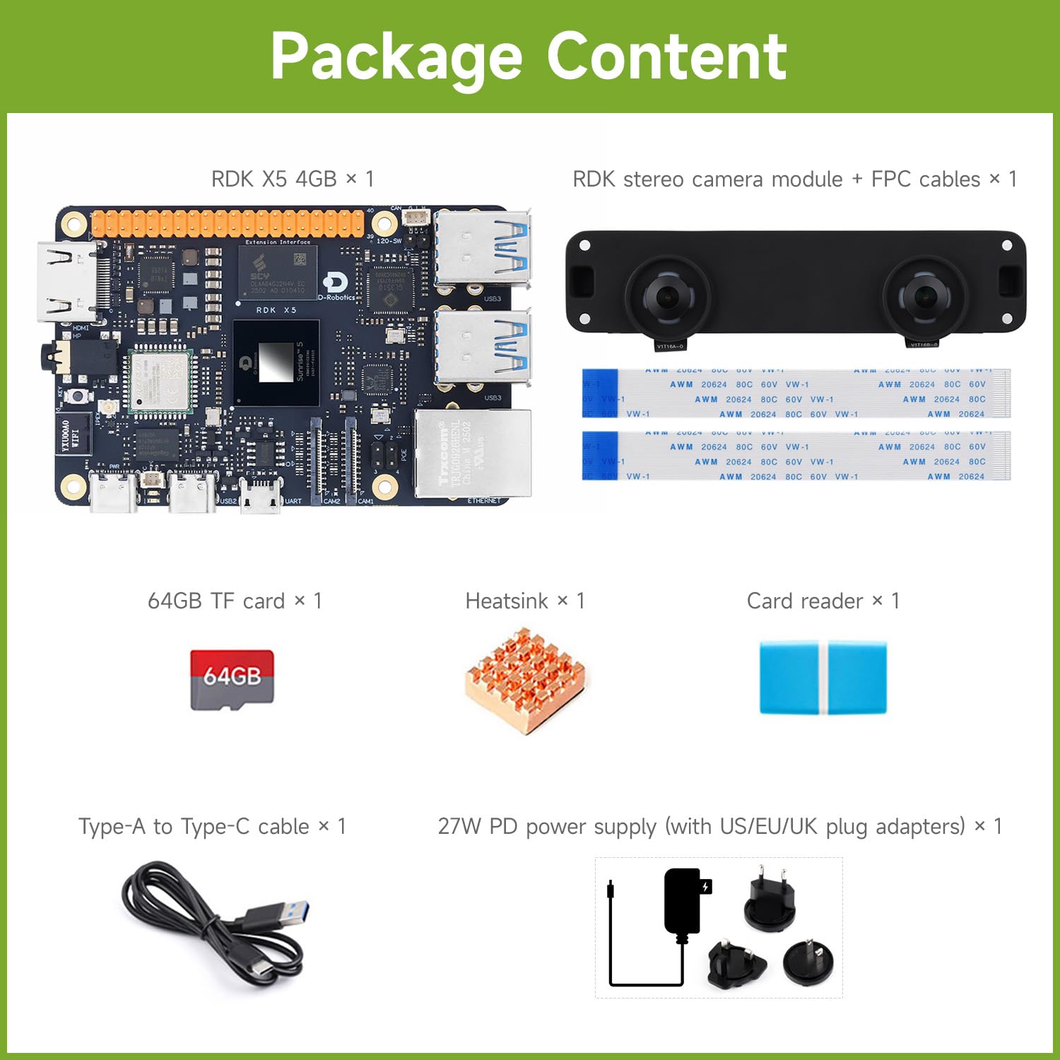 Amazon.com: Waveshare 4GB D-Robotics RDK X5 Developer Kit, Powered