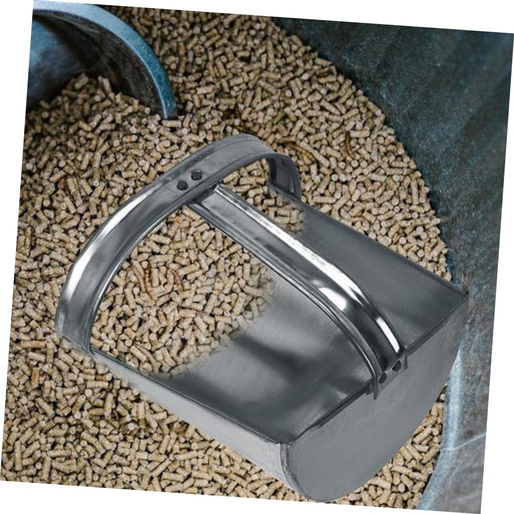 Didiseaon 2 Pezzi Pala Di Alimentazione Scoop Di Cibo Alimentatore Di Bestiame Paletta Per Mangime Per Pala Per Cibo Per Cani Pala Ispessita Fornitura Agricola Silver Ferro Da Stiro