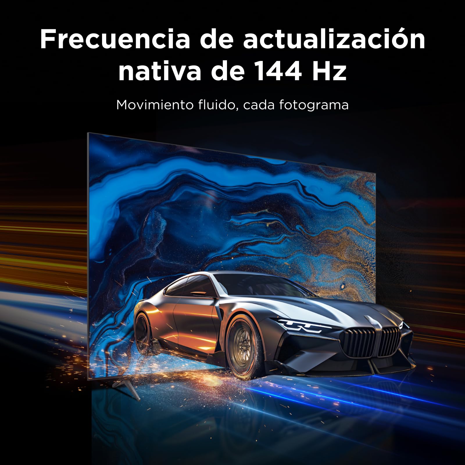 TCL 65T8D Televisor 65 Pulgadas QD-Mini LED 4K Smart TV, Gaming TV, 144Hz Game Accelerator 288Hz FHD, FreeSync Premium, Dolby Vision & Atmos, HDR10+, Onkyo 2.1, Google TV, Game Master