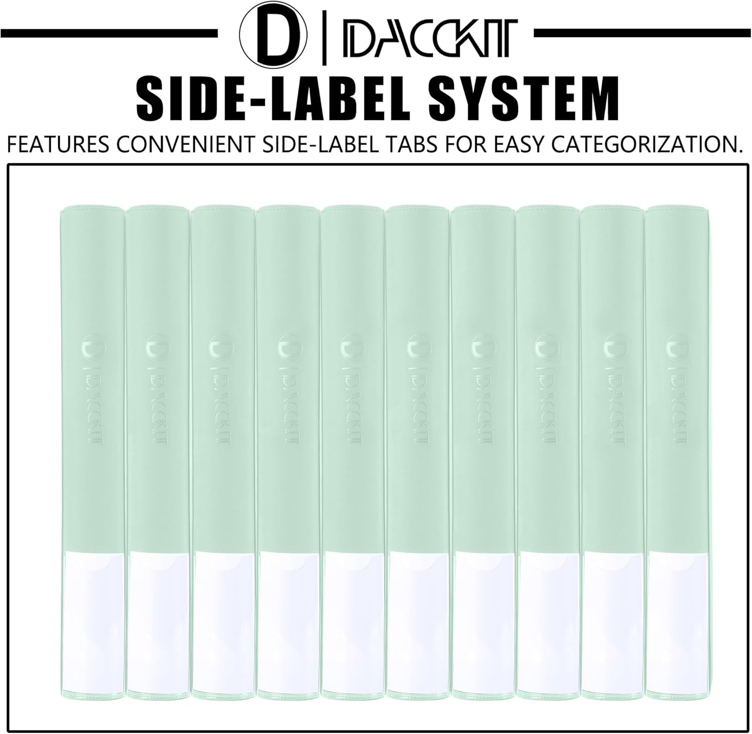 D DACCKIT Top Loader Binder, Holds 288 Cards - 9 Pocket Top Loader Binder for 3" x 4" Rigid Card Holders for Trading Cards or Sports Cards - Model C，Asakusa Green