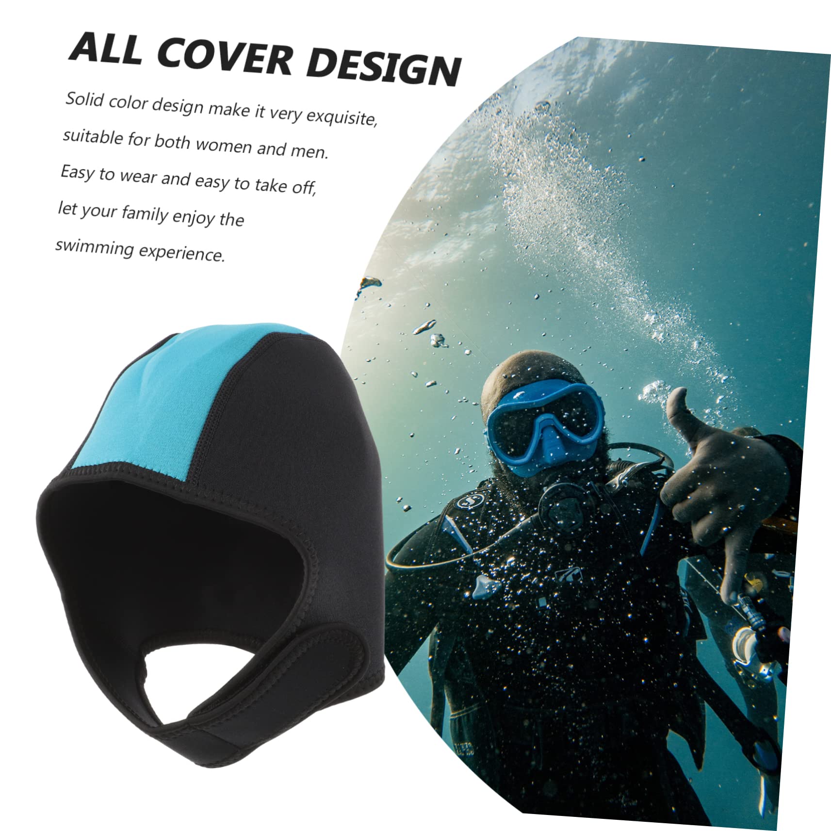 Gorro De Natación Gorro De Buceo De Ducha para Hombres para Buzos De Surf De Baño para Adultos Capucha para Surf Buceo