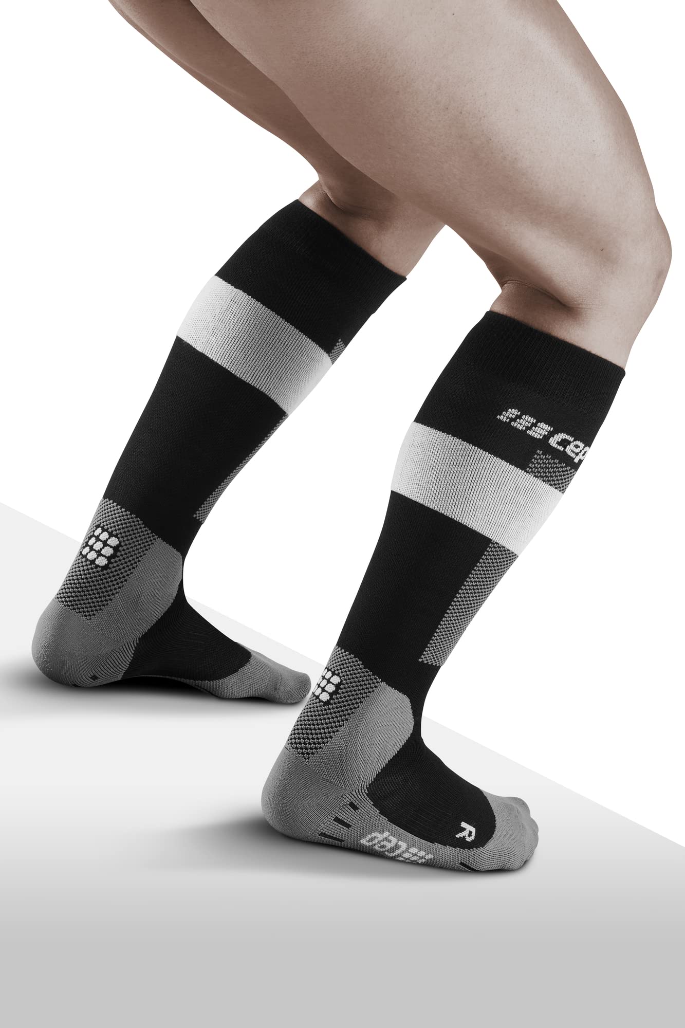 CEP - Merino Skisocken Herren mit Kompression | Merino Socken Skiing mit Polsterung | Anti Blasen Skisocken Merinowolle