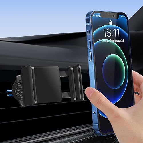 Car Phone Holder, Car Vent Phone Mount [Upgraded Hook] Hands-Free, Phone Holder Car [Thick Case & Heavy Phone Friendly] Phone Mount for Car, Fit for iPhone Android Samsung, Automobile Cradle Universal