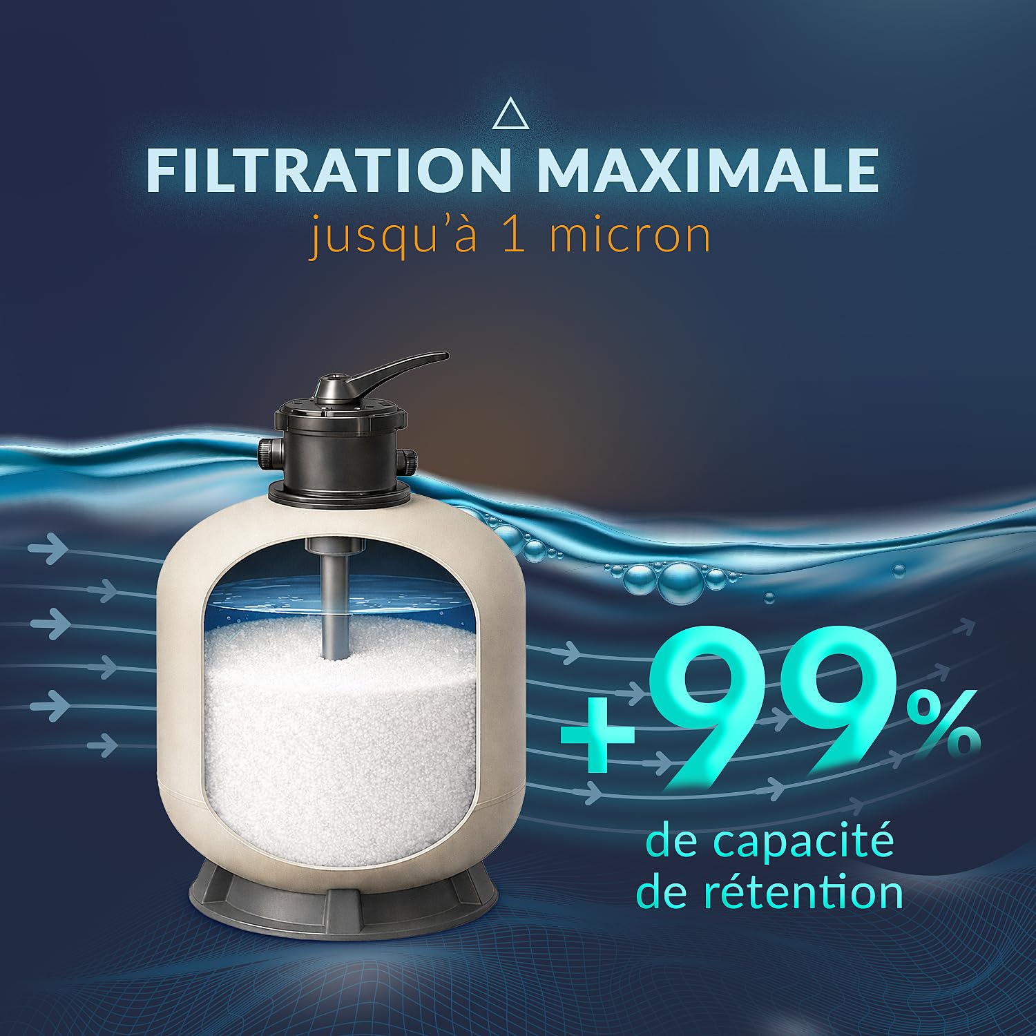 NATURE WORKS Hi-Tech Sable en verre fitrant pour piscine 20 kg