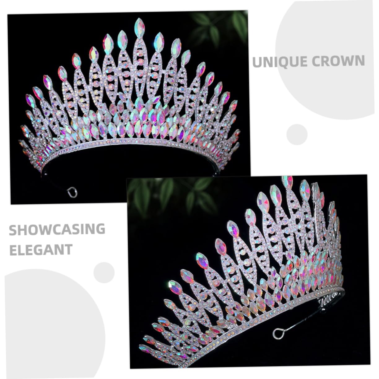Corona per Capelli con Pietre Decorative, Cerchietto da Sposa | Lega di Zinco, Design Leggero e Confortevole, per Compleanni e Altre Occasioni