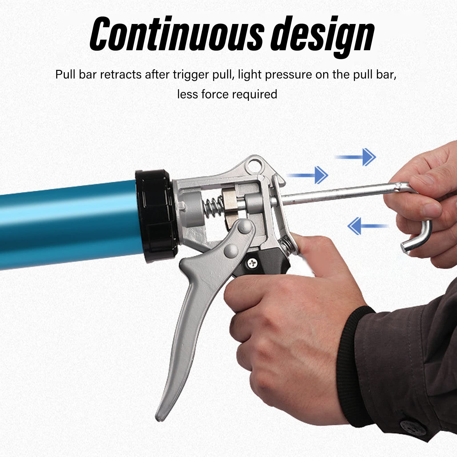 Pistolet à Calfeutrer, Pistolet à Calfeutrer Professionnel, Pistolet à Calfeutrer Sans Goutte à Goutte, Pistolet à Mastic Robuste à Poignée Rotative à économie D'effort En Aluminium