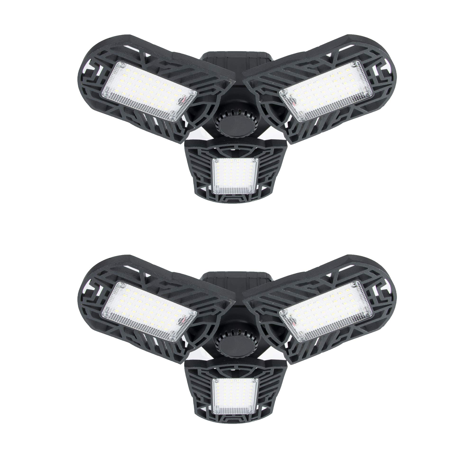 ELIVERN2 Pack 600W Equivalent LED Corn Light Bulb 6000 Lumen 5000K Daylight White E26 Medium Base 60W Corn Light Bulbs for Outdoor Indoor Garage Warehouse Factory Workshop