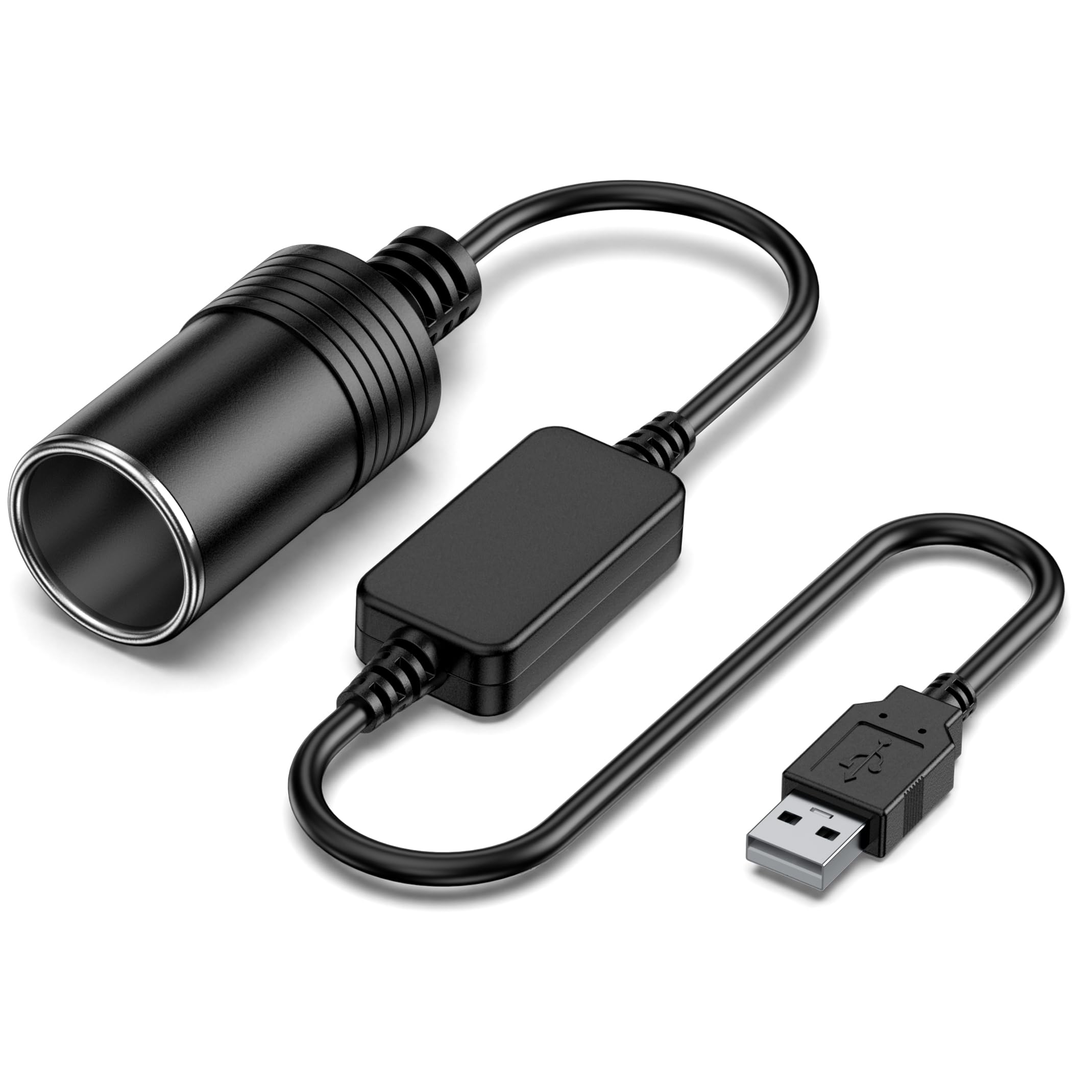 5 V USB A Stecker auf 12 V Auto Zigarettenanzünder Buchse Konverter Für Auto Zigarettenanzünder Fahren Recorder DVR Dash Kamera GPS (Unter 8 Watt), 30 cm / 12 Zoll
