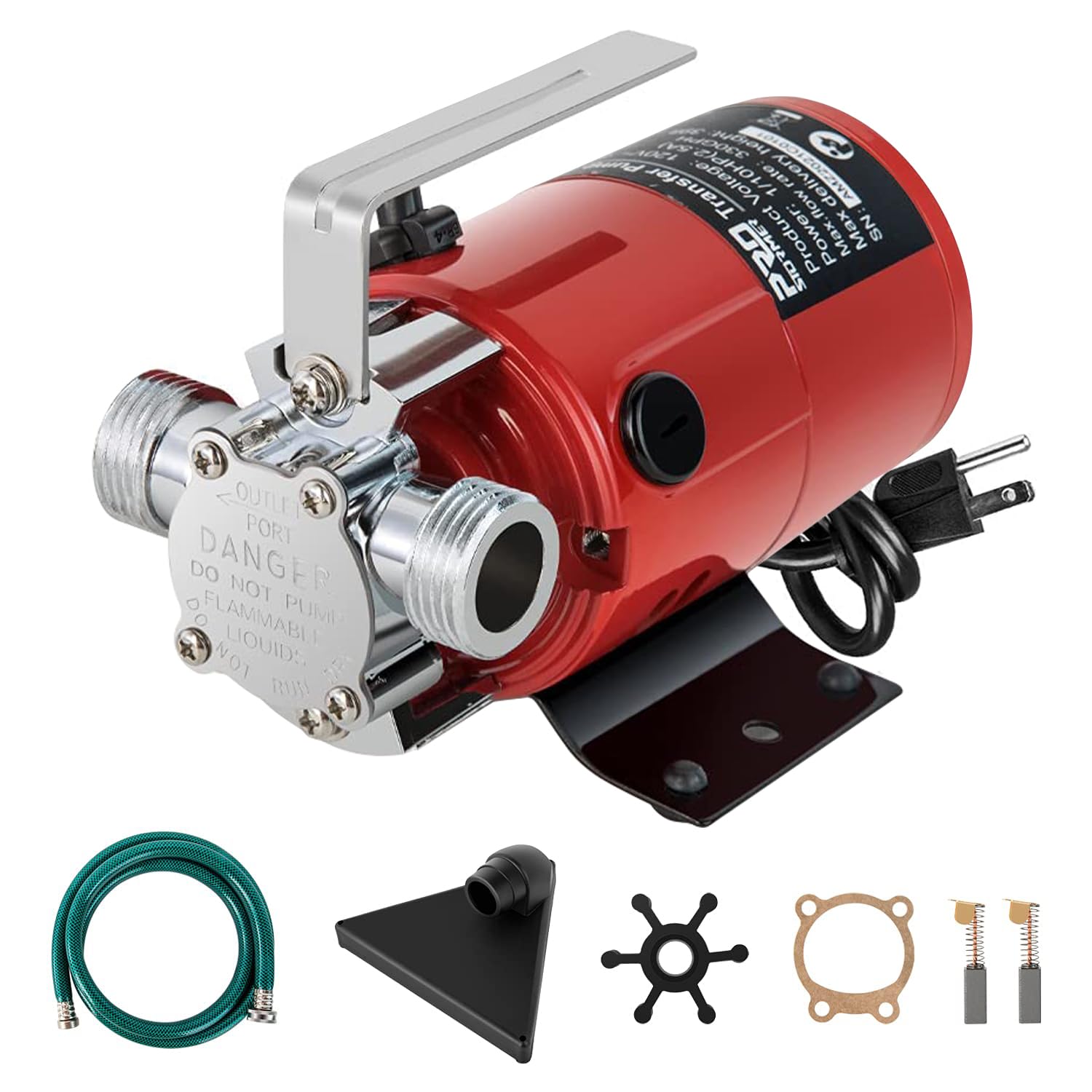 Utility Pump, Prostormer 1/10HP 120V Mini Portable Electric Water Transfer Pump 330GPH Plumbing Equipment with Water Hose Kit Great for Yard, Garden, Pool Draining