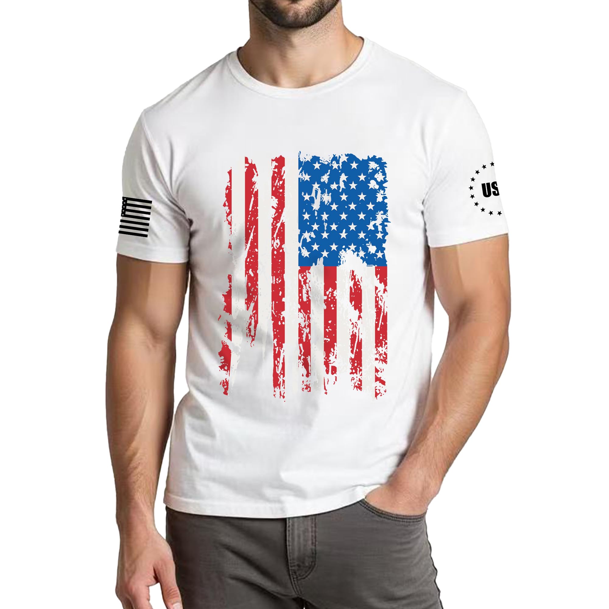 XLIEVO 4th of July Shirts Men