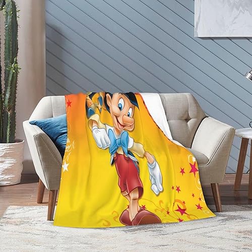 Miniatura 6 de Manta de franela de Pinochos, cálida, suave y acogedora manta mullida para cama, sofá, camping, viajes, regalos para todas las estaciones, 40 x 30