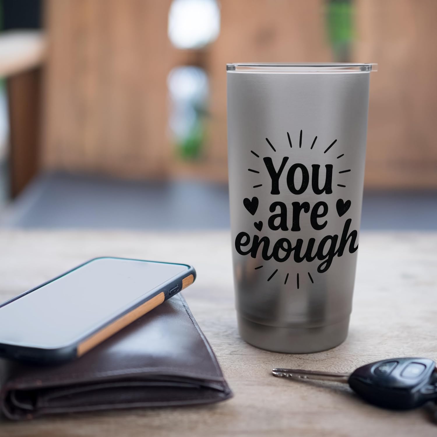 You Are Enough Stainless Steel Insulated Tumbler - Image 7