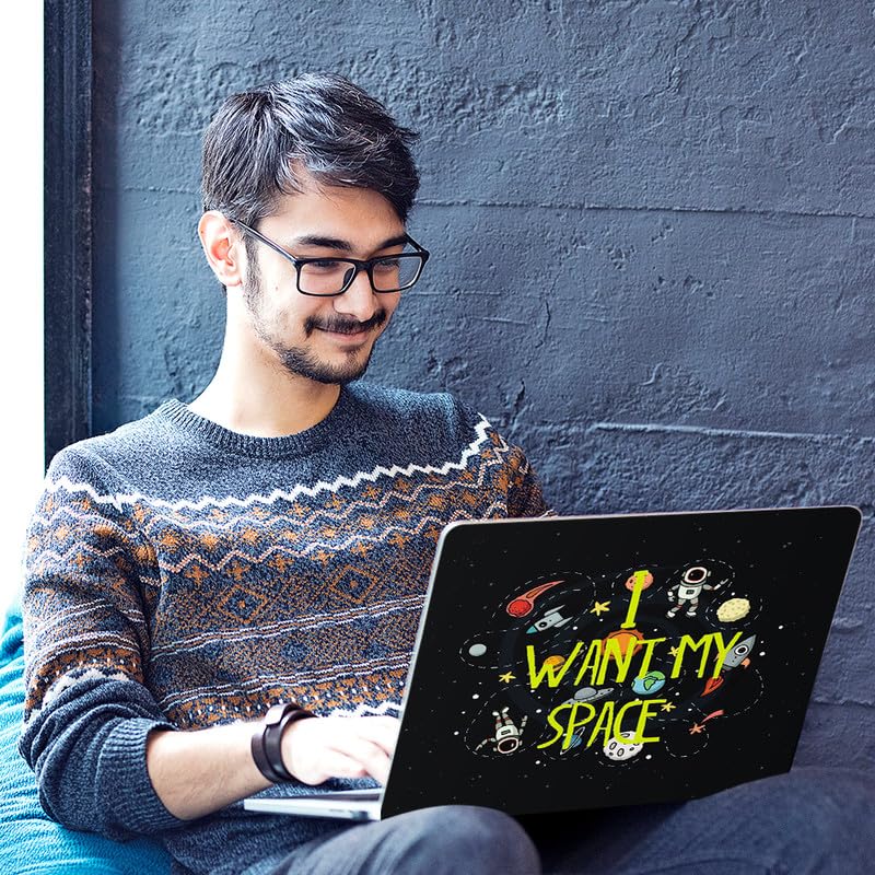 Image of Galaxsia I Want My Space Full Body Vinyl Laptop Skin /Sticker /Cover Upto 15.6 Inches Laptops Laminated-Removable-HD Quality Compatible for Hp-Dell-Sony-Lenovo-Asus etc.(15x10 Inches)