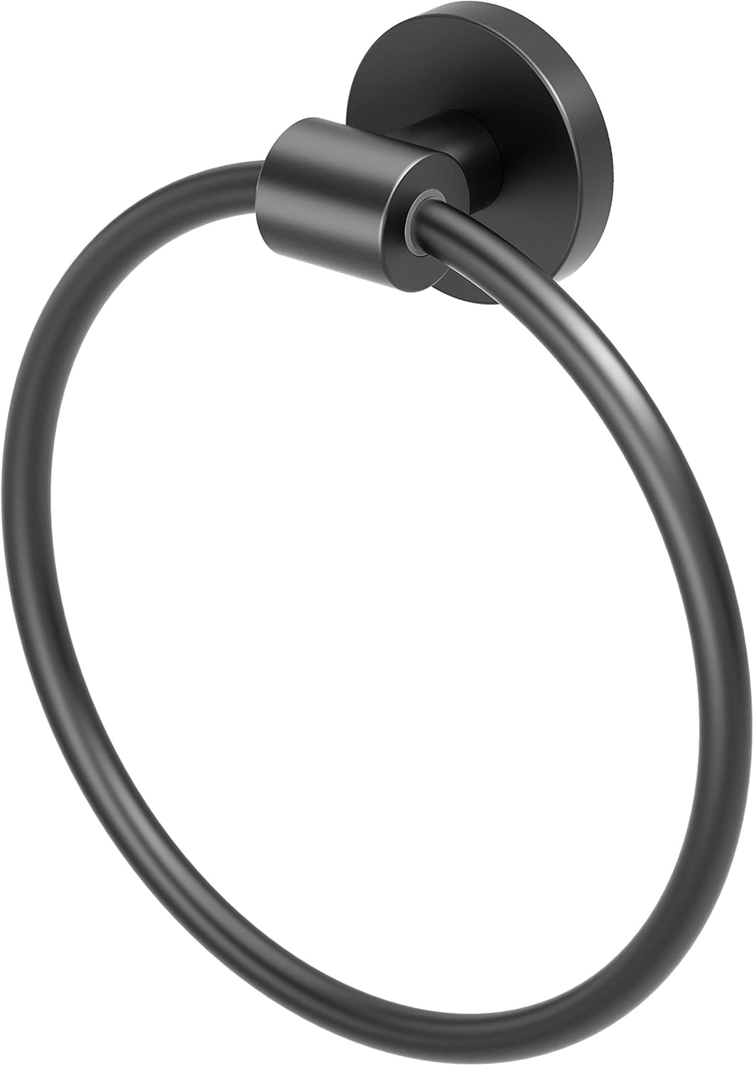 Gatco 4662MX Reveal Hand and Face Towel Ring, Matte Black for Bathroom | Wall Mount 6.63" Dia. Towel Holder Ring
