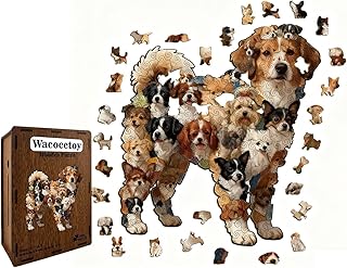 Comprar De Madera para Adultos - 120 Piezas Puzzle De Madera En Forma De Perro - Puzzle Interactivo En Forma De Perro - para Pasatiempo Fiesta Reunión Hogar Familia Desafío Mental Adultos Niños 6+