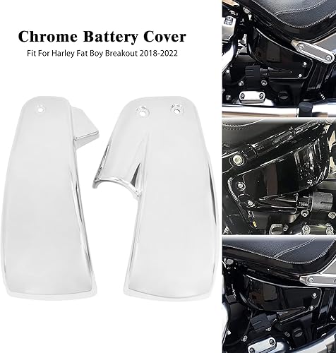 Miniatura 6 de HCmotorku Fundas de carenado lateral de batería de motocicleta para Harley M8 Softail Breakout Fat Boy FXBR FXBRS 2018-2023 (cromo-A)