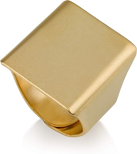 Simple Gold Geometric Rings for Women, Square Fashion Ring, Band Everyday Ring Jewelry