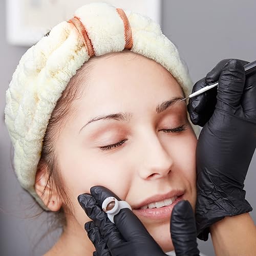 Miniatura 7 de WILLBOND Paquete de 4 diademas de microfibra para spa, diademas faciales de maquillaje, diademas elásticas de tela de rizo para mujeres y niñas,