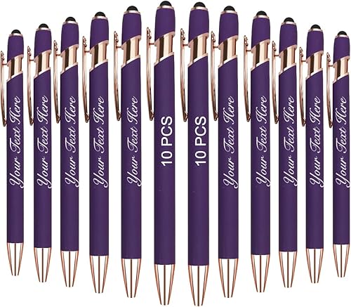 10 bolígrafos personalizados con nombre y texto para mujeres y hombres, bolígrafos personalizados con grabado gratis, regalos para negocios,