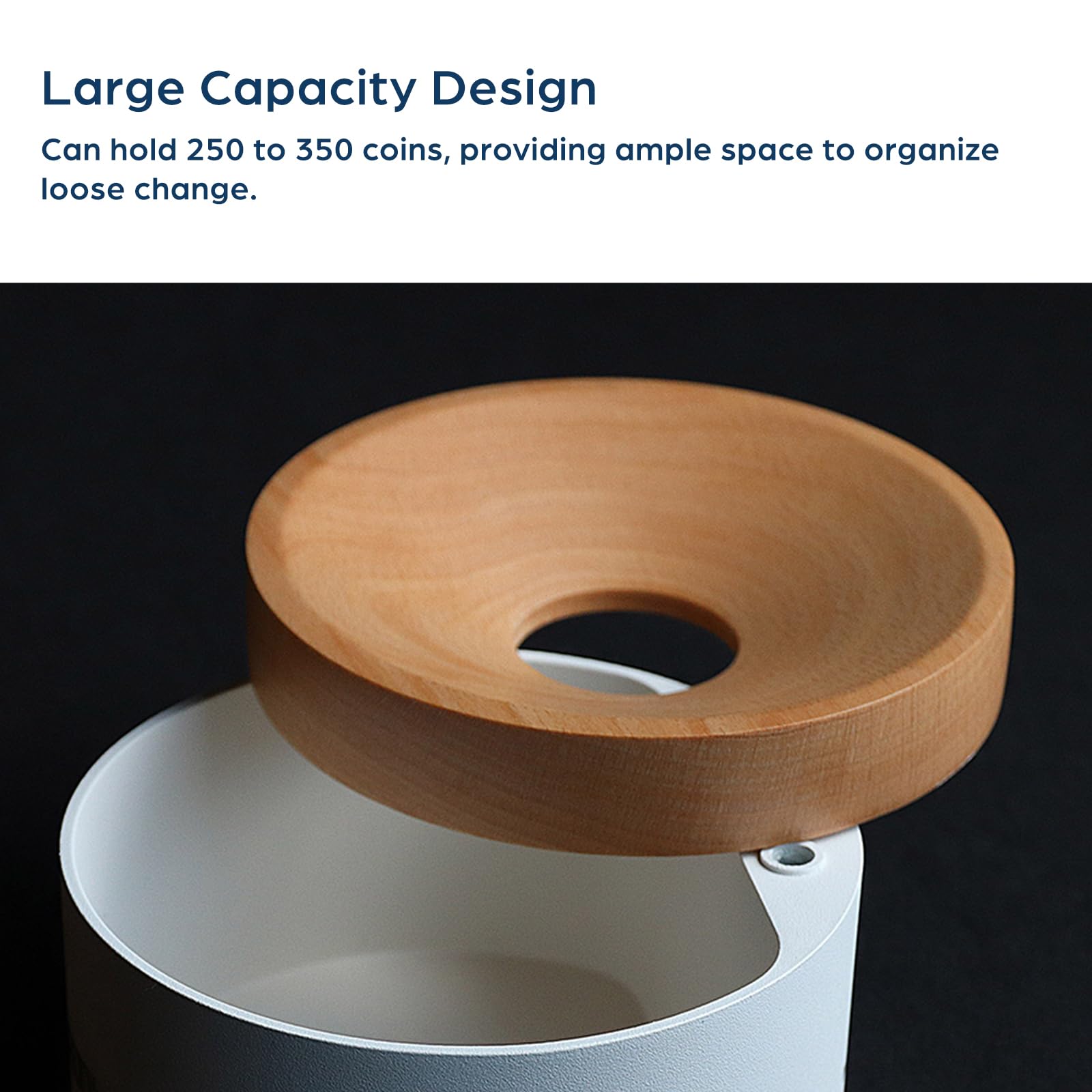 Amazon.co.jp: mordeco Revov コイン収納II ブナ木製蓋収納ボックス 磁気回転 アルミコインバンク 貯金箱 貯金箱 母の日  全米硬貨対応 (ブラック) : おもちゃ