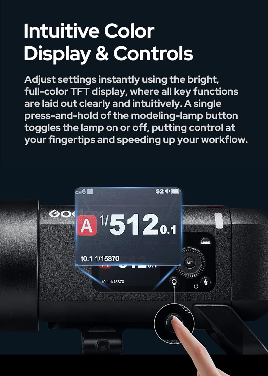 GODOX AD400 Pro II AD400Pro II AD400ProII Outdoor Flash, 2.4G X System TTL GN72 HSS 1/8000s, 10-Step Power (1/1~1/512), 0.01s~1s Recycling, 30W Bi-Color (2800K-6000K), 460 Full-Power Flashes 6 71Ql0fcd7FL. AC SL1500