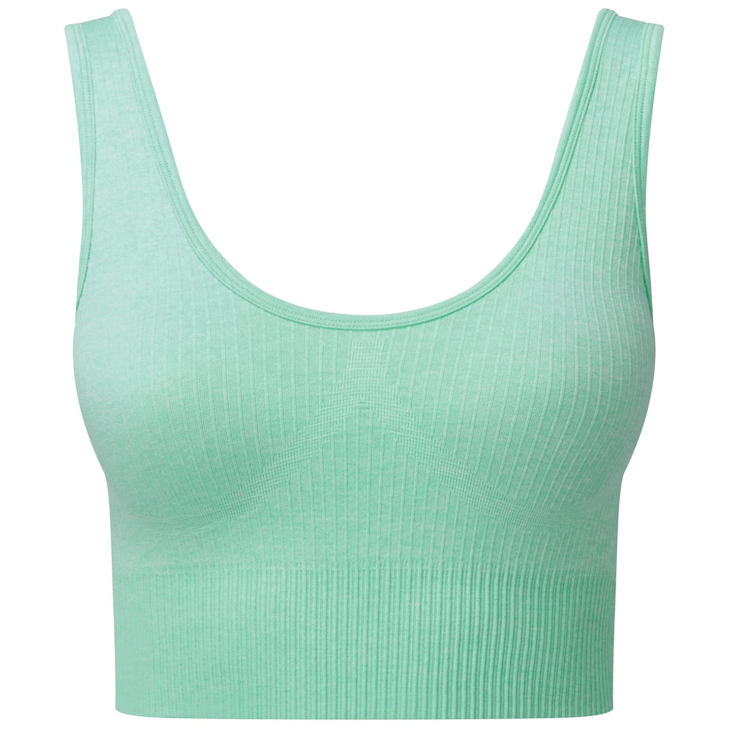 TriDri Womens/Ladies Multisport Ribbed Seamless 3D Bra (S) (Peppermint Melange)