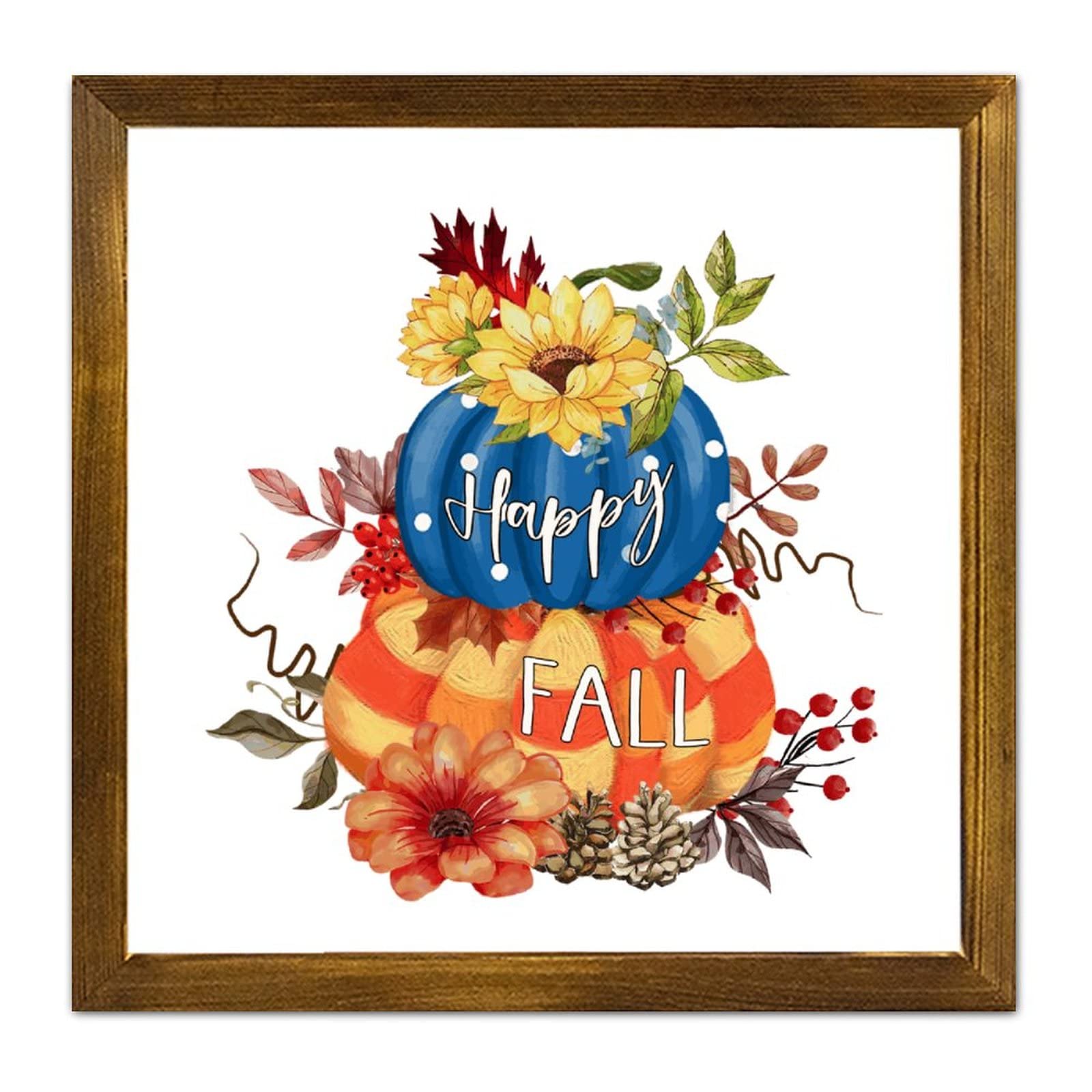 Style rustique Happy Fall en bois : la solution pour raviver un mur blanc vide