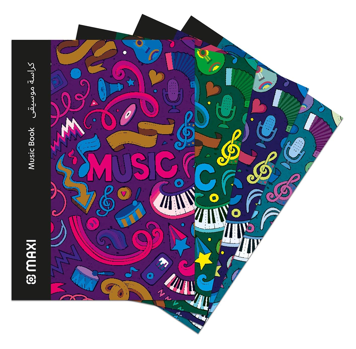 Maxi Music Book A4 70Gsm 40 Sheets, WHITE, MXMBK