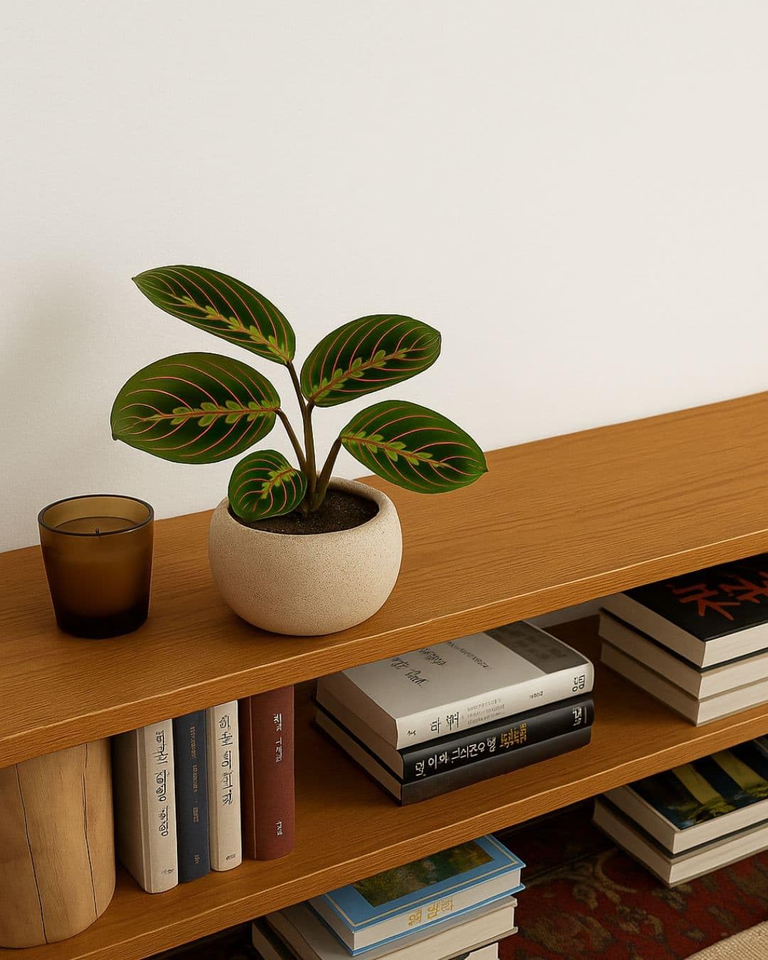 PUR PLANT Maranta Leuconeura Tricolor | Planta Natural De Interior Pet Friendly y Purificadora | Hojas Verdes Con Nervaduras Rosas y Reverso Rosado | Tropical, Elegante y Viva | Maceta De Ø8,5 cm — view 2