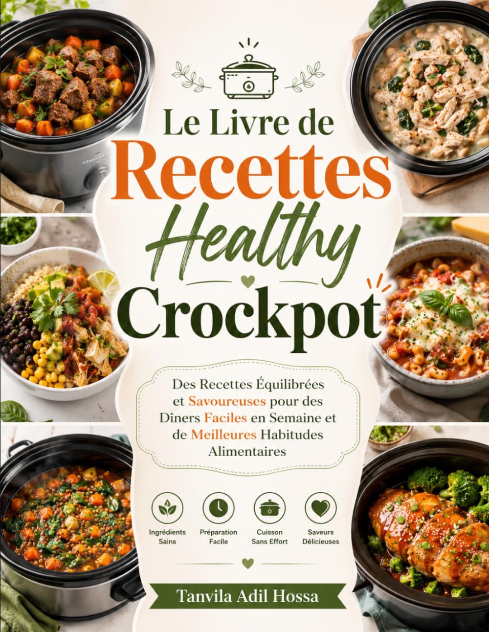 Le Livre de Recettes Healthy Crockpot: Des Recettes Équilibrées et Savoureuses pour des Dîners Faciles en Semaine et de Meilleures Habitudes Alimentaires