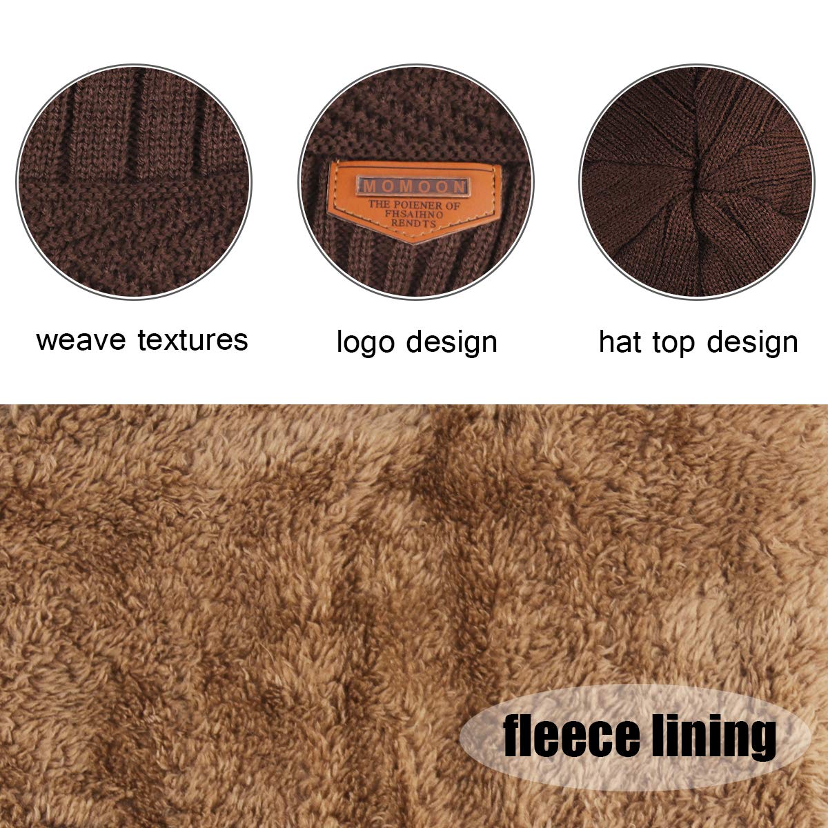 YR.Lover Momoon Cappello a Berretto Spesso + Sciarpa Set Inverno Caldo Berretto da Neve Lavorato a Maglia con Teschio per Bambini Ragazzi Ragazze (Adatto per 6-14 Anni)