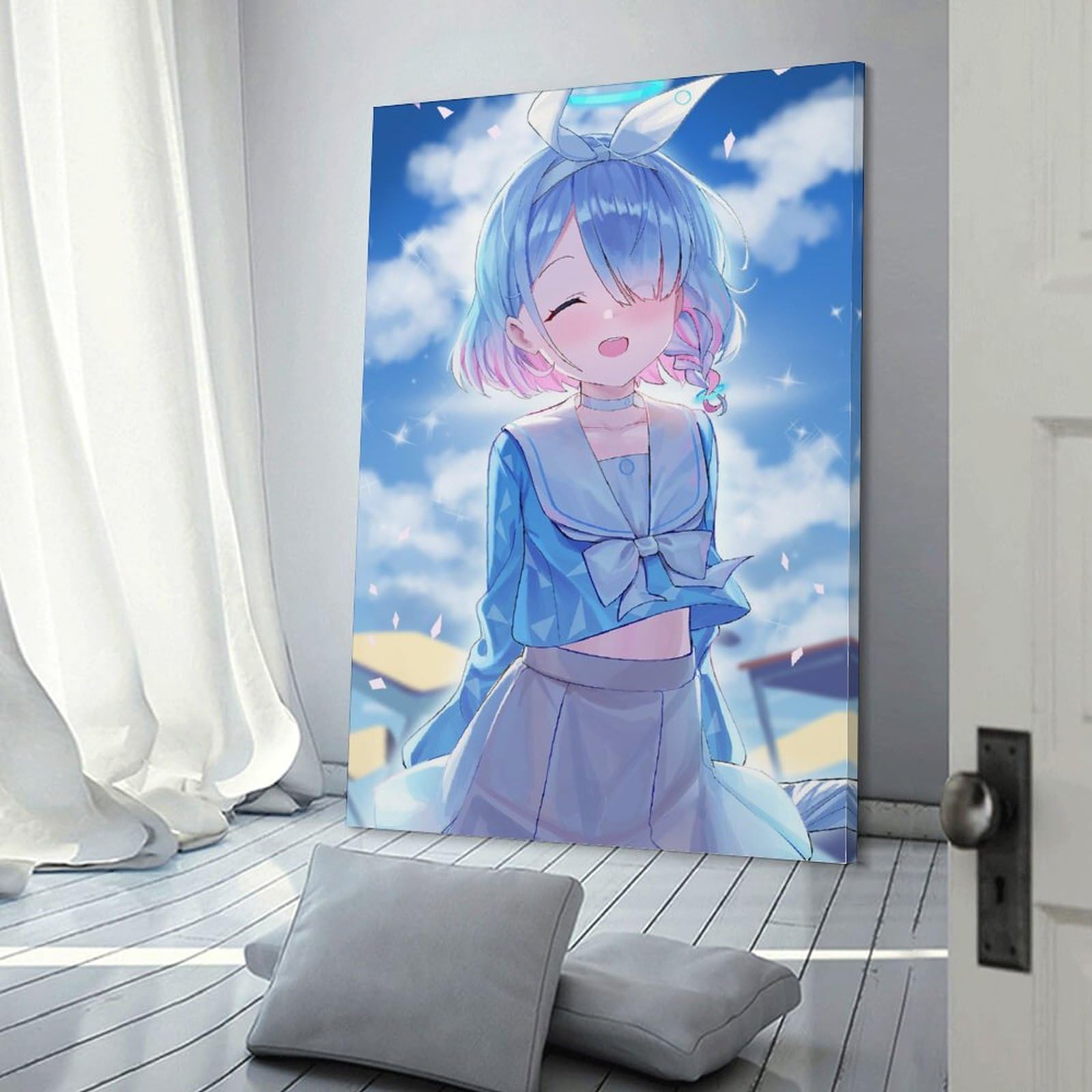 Blue.！フレーム付きキャンバスアート Amazon.co.jp: 絵画 アロナ ブルーアーカイブ アートパネル 装飾画