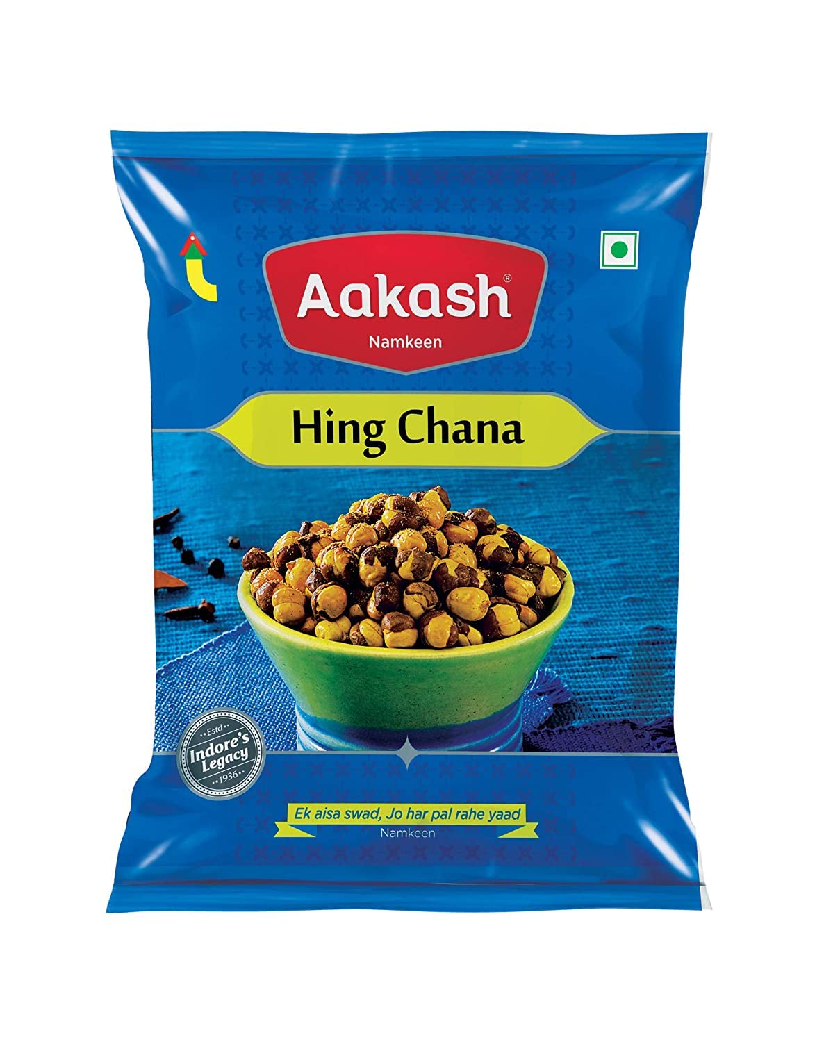 Aakash Namkeen Hing Chana | Flavored Roasted Chana | Spicy with original blend of Asfoetida | Pack of 3 | 150 Gm Each-image-4