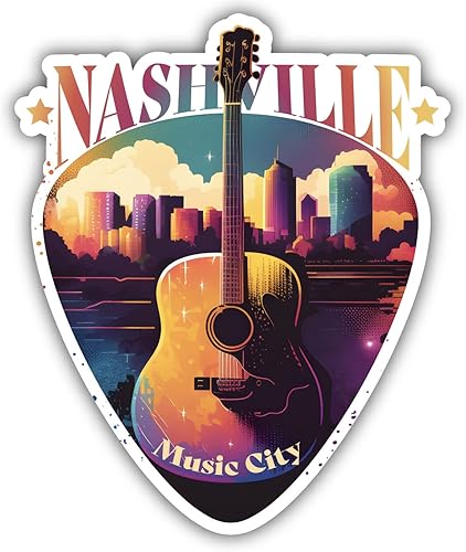 Nashville Tennessee Music City Souvenir - Calcomanía de vinilo (4 pulgadas)