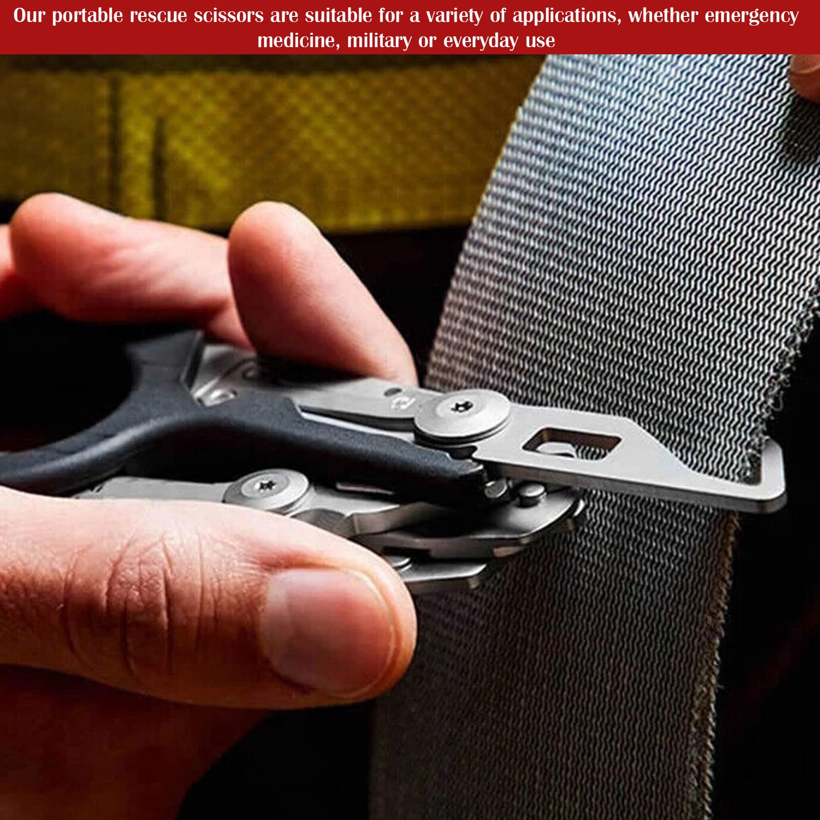 Forbici Emergenza Pieghevoli Forbici Mediche Multifunzione, 6 In 1, Forbici Raptor Pieghevoli, Cesoie di Emergenza, Multitool Pinze per Soccorso, Attività Quotidiane
