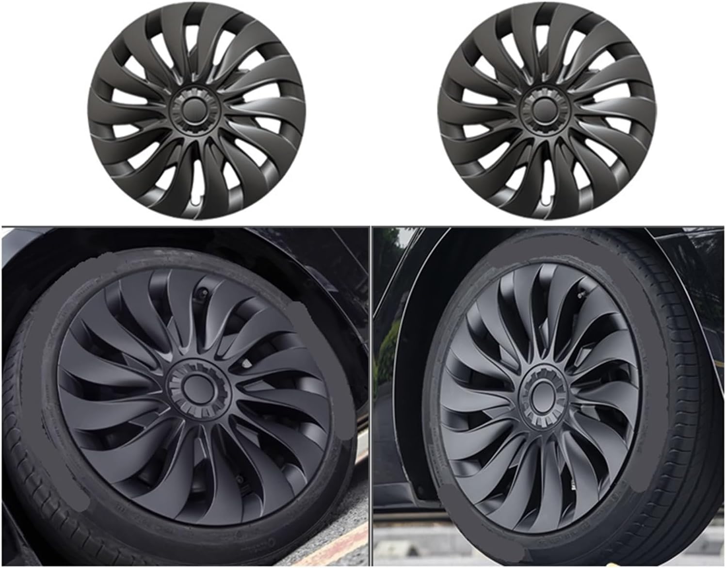 新品)テスラ 18インチ ブラック 5スポーク ストア ホイールキャップ