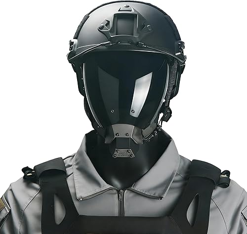 Miniatura 2 de Guayma  Máscara táctica de cara completa para airsoft, paintball, tipo balaclava cyberpunk, para Halloween, disfraces, accesorios de películas