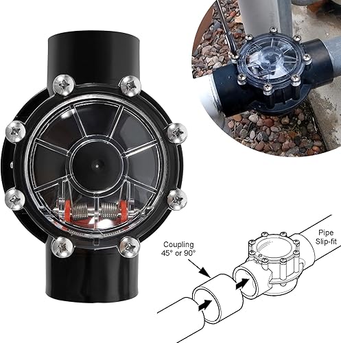 Miniatura 2 de Válvula de retención de 1 1/2 pulgadas, 180-Dgree, adecuada para válvula de retención de 1-1/2" a 2" flujo recto, reemplaza el control 7235