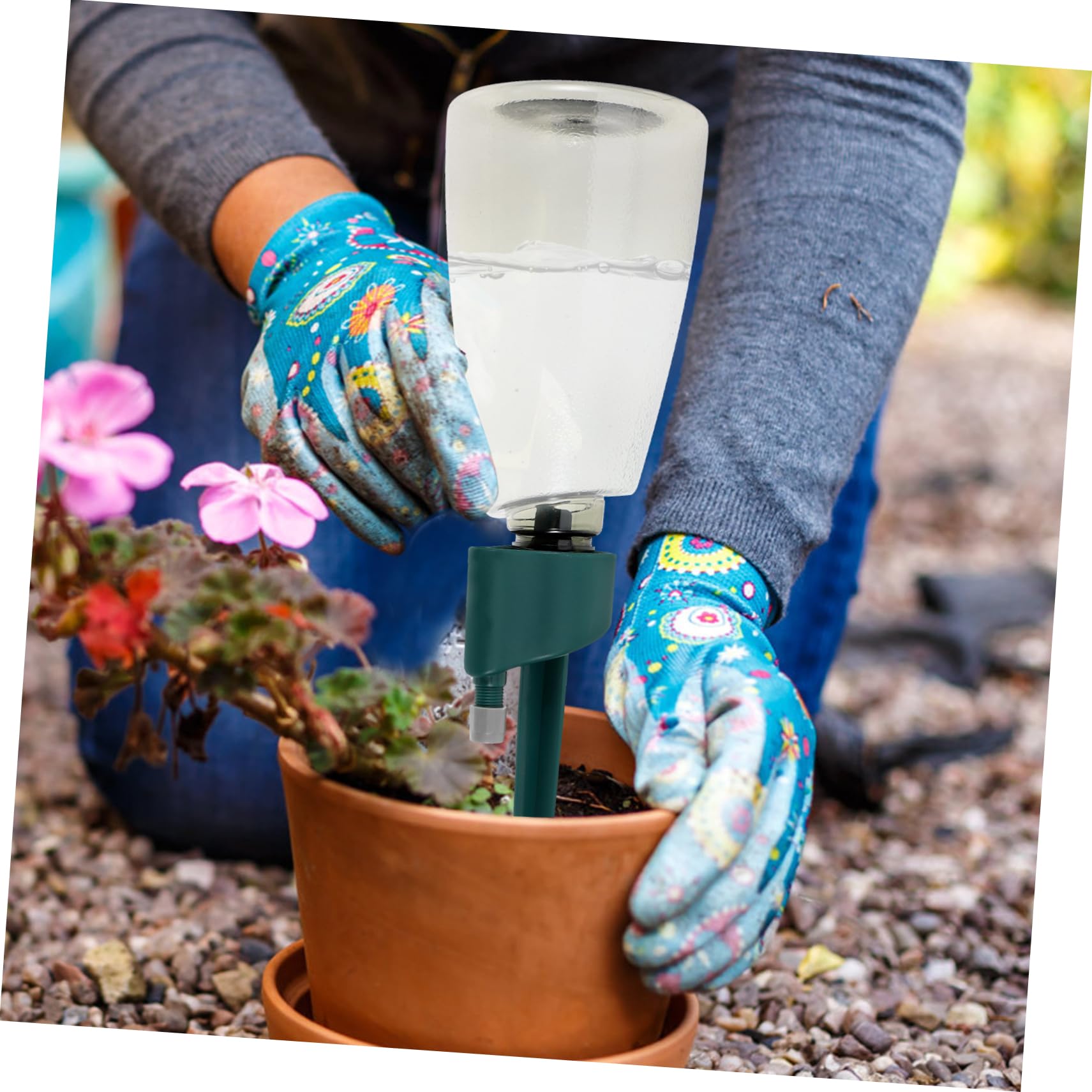 NULYLU 2 Sets Automatic Flower Watering Device Plant Self-Watering Stakes for Plants for Easy to Use Auto Irrigation System