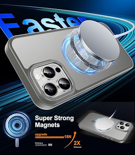 Miniatura 8 de SEXYMOM Funda magnética mejorada para iPhone 11 Pro Max, compatible con MagSafe, carga inalámbrica, prueba de caídas de grado militar de 21 pies, a