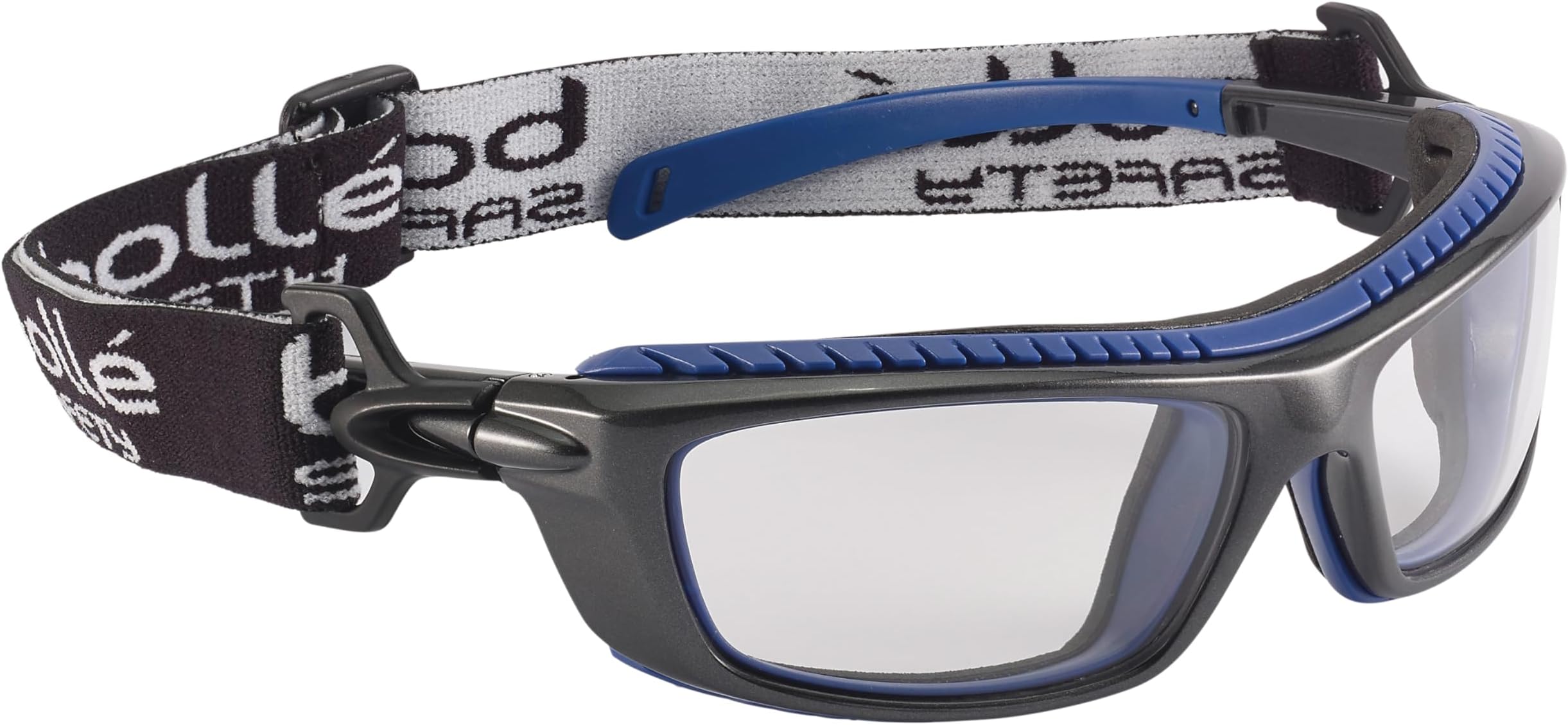 Bolle BAXPSI Platinum Goggles with Anti-Scratch and Fog Frame Lens, Clear/Black/Blue