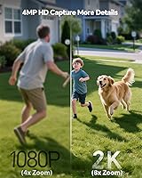 Vista 6 de 2K Solar Powered Security Cameras Wireless Outdoor, No Subscription, 6-Cam Pack, Home Security Camera System, 360° Pan & Tilt