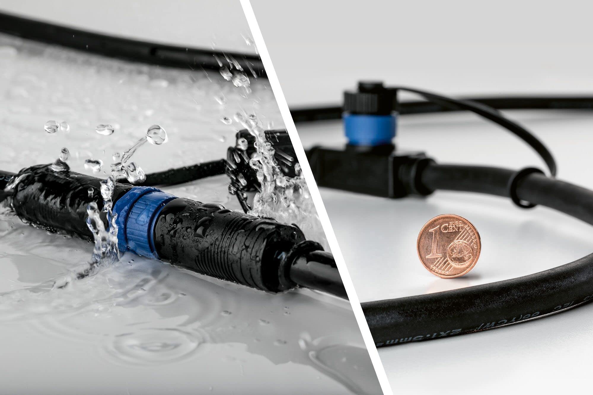 Paulmann 93927 Outdoor Plug & Shine Connector 5 m 1in-2out IP68 2x1,5mm² 93927 przedłużacz kabel łączący oświetlenie zewnętrzne
