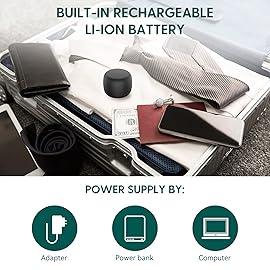 White Noise Machine Babelio Mini Sound Machine for Adults Kids Baby | 15 Non-looping Sounds | Timer | Easy to Pocket and Travel - Black (Pack of 2)