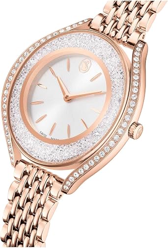 Swarovski Crystalline Aura Watch, Swiss Made, Metal Bracelet, Rose Gold Tone, Rose Gold-Tone Finish